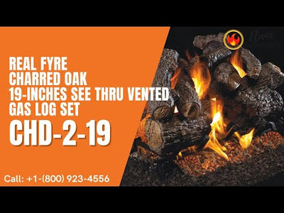 Real Fyre Charred Oak 19-inches See Thru Vented Gas Log Set CHD-2-19