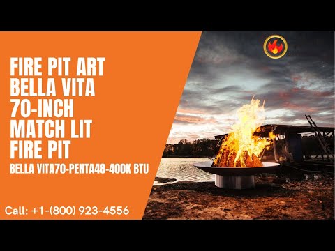 Fire Pit Art Bella Vita 70-inch Match Lit Fire Pit - Bella Vita70-PENTA48-400K BTU