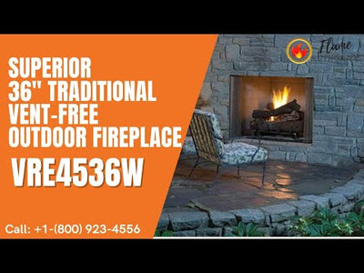 Superior 36" Traditional Vent-Free Outdoor Fireplace VRE4536W
