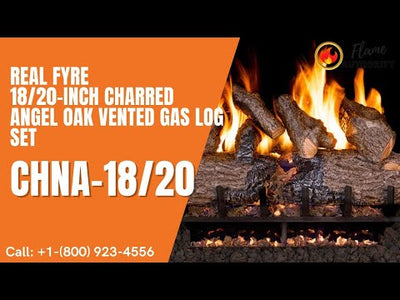 Real Fyre 18/20-inch Charred Angel Oak Vented Gas Log Set - CHNA-18/20