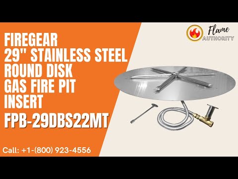 Firegear 29" Stainless Steel Round Disk Gas Fire Pit Insert FPB-29DBS22MT-N