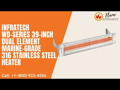 Infratech WD-Series 39-inch Dual Element Marine-Grade 316 Stainless Steel Heater