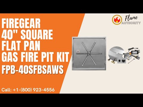 Firegear 40" Square Flat Pan Gas Fire Pit Kit FPB-40SFBSAWS