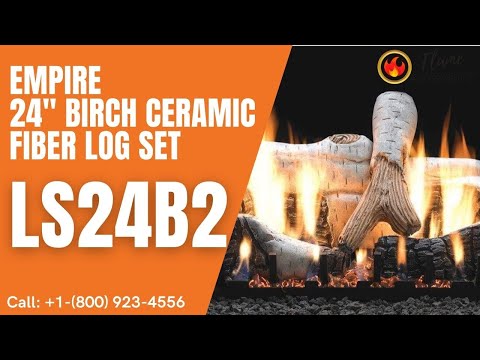 Empire 24" Birch Ceramic Fiber Log Set LS24B2