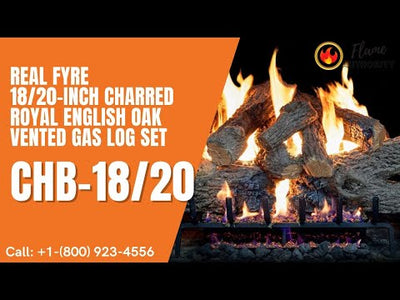 Real Fyre 18/20-inch Charred Royal English Oak Vented Gas Log Set - CHB-18/20