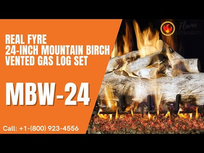 Real Fyre 24-inch Mountain Birch Vented Gas Log Set - MBW-24