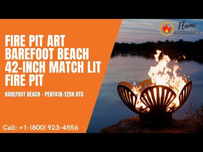 Fire Pit Art Barefoot Beach 42-inch Match Lit Fire Pit Barefoot Beach - PENTA18-125K BTU