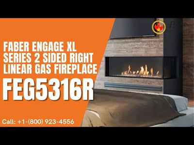 Faber ENGAGE XL Series 2 Sided Right Linear Gas Fireplace - FEG5316R