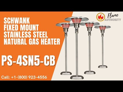 ParasolSchwank Fixed Mount Stainless Steel Natural Gas Heater PS-4SN5-CB
