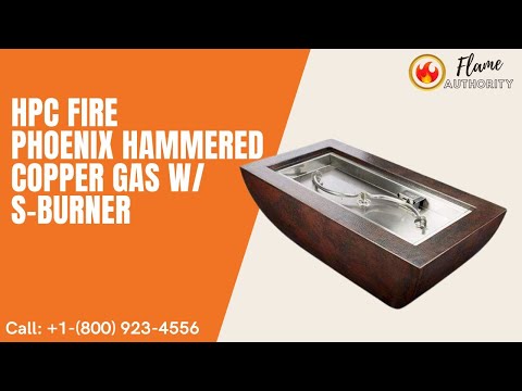HPC Fire Phoenix Hammered Copper Gas w/S-Burner PHOEN47X25-SFIRE-MLFPK