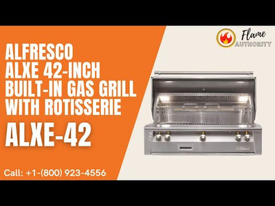Alfresco ALXE 42-Inch Built-In Gas Grill With Rotisserie