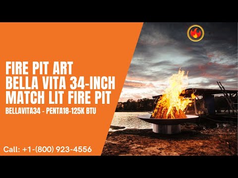 Fire Pit Art Bella Vita 34-inch Match Lit Fire Pit - BellaVita34 - PENTA18-125K BTU