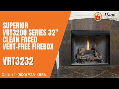 Superior VRT3200 Series 32" Clean Faced Vent-Free Firebox VRT3232