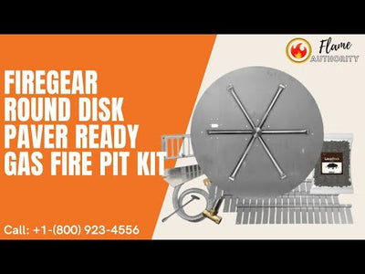 Firegear 26" Stainless Steel Round Disk Paver Ready Gas Fire Pit Kit FPB-26DTMSIN-PK