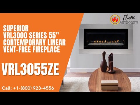 Superior VRL3000 Series 55" Contemporary Linear Vent-Free Fireplace VRL3055ZE