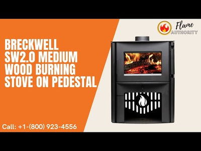 Breckwell SW2.0 Medium Wood Burning Stove on Pedestal