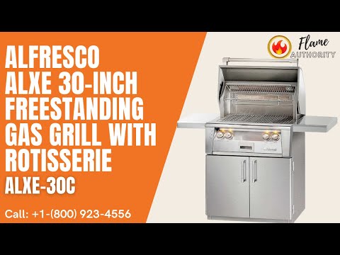 Alfresco ALXE 30-Inch Freestanding Gas Grill with Rotisserie