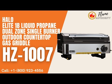 Halo Elite 1B Liquid Propane Dual Zone Single Burner Outdoor Countertop Gas Griddle HZ-1007