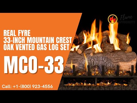 Real Fyre 33-inch Mountain Crest Oak Vented Gas Log Set - MCO-33