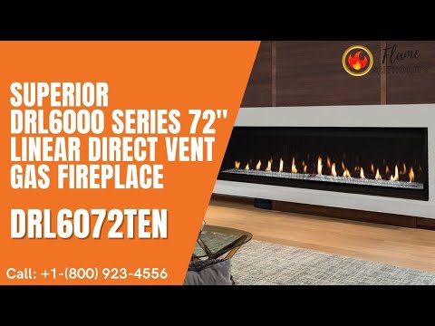 Superior DRL6000 Series 72" Linear Direct Vent Gas Fireplace DRL6072TEN