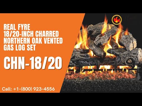 Real Fyre 18/20-inch Charred Northern Oak Vented Gas Log Set - CHN-18/20