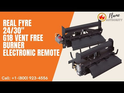 Real Fyre 24/30" G18 Vent Free Burner Electronic Remote G18-24/30-01V