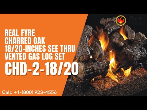 Real Fyre Charred Oak 18/20-inches See Thru Vented Gas Log Set CHD-2-18/20