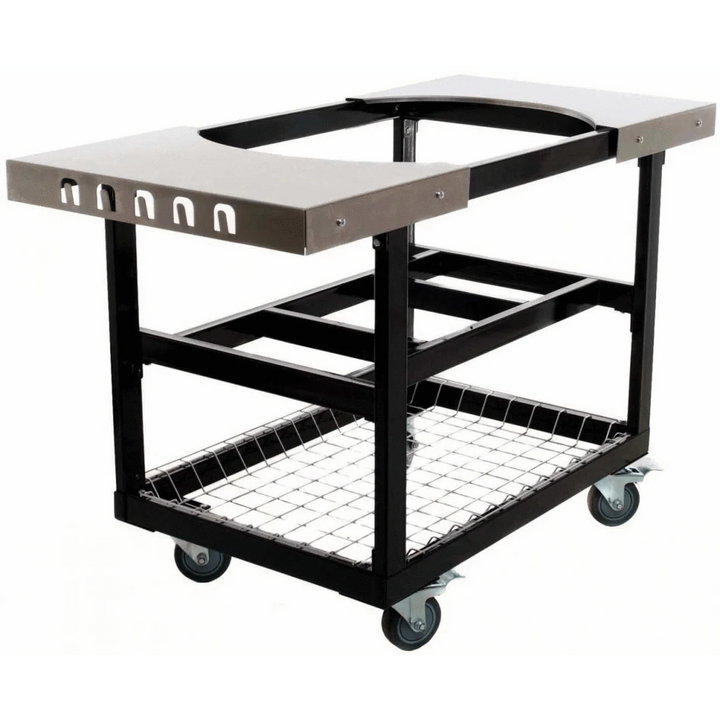 Primo Steel Cart With Stainless Steel Side Tables PG00372 Grill Accessories PG00372 Flame Authority