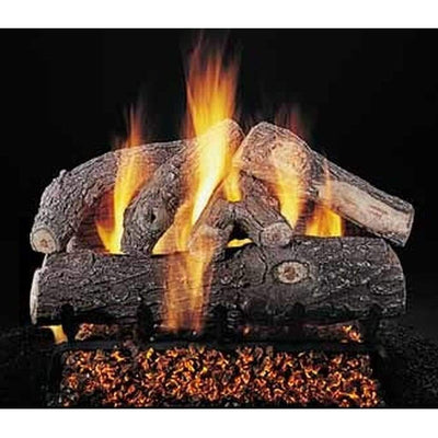 Rasmussen 18" Frosted Oak Vented Gas Log Log Set S186 Flame Authority