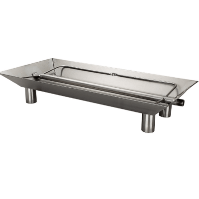 Rasmussen 18" Stainless Steel Custom Pan Vented Burner with Round Legs Fireplace Burners Flame Authority