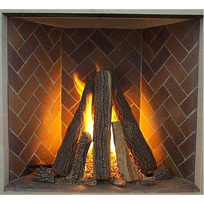 Rasmussen 24" Tipi Vented Gas Log for Rumford Fireplaces Log Set RF-T24LOG Flame Authority