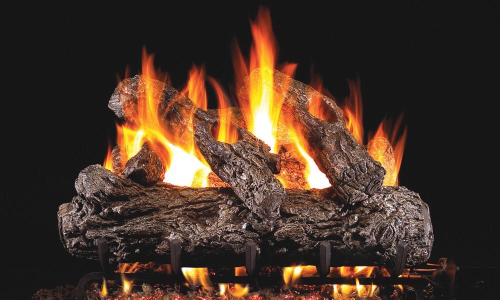 Real Fyre Rustic Oak Vented Gas Log Set - Thumbnail 2