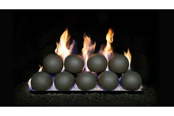 Real Fyre 4-inch Epic Black Vent-Free Fyre Spheres US4-EB Fireplace Accessories Flame Authority