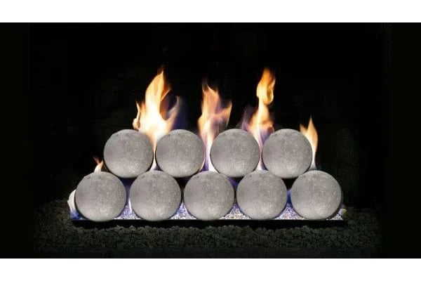 Real Fyre 4-inch Graystone Vent-Free Fyre Spheres US4-GS Fireplace Accessories Flame Authority
