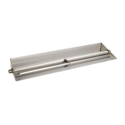 Real Fyre G45 42-inches Glass Assembled Stainless Steel Burner System w/ Safety Valve G45-GL-42-NA-SS