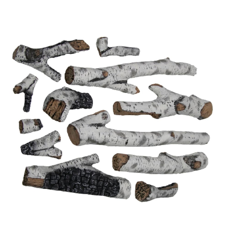Remii 12-piece Large Birch Log Set with Deluxe Media Kit DESIGN-MEDIA-BIRCH-12PCE-LARGE