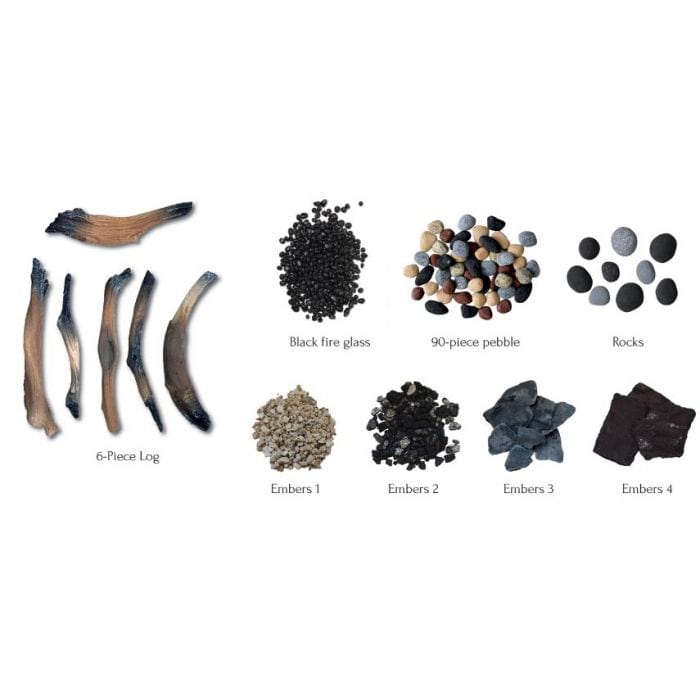 Remii 6-Piece Driftwood Log Set with Deluxe Media Kit DESIGN-MEDIA-6PCE