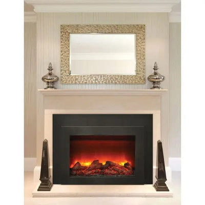 Sierra Flame 30" Electric Fireplace Insert with Black Steel Surround INS-FM-30 Fireplaces INS-FM-30 Flame Authority