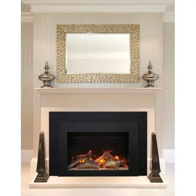 Sierra Flame 30" Electric Fireplace Insert with Black Steel Surround INS-FM-30 Fireplaces INS-FM-30 Flame Authority