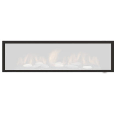 Sierra Flame Clean Face Black Surround with Safety Barrier for Austin 65-Inch Gas Fireplace AUSTIN-CLEAN-BLK