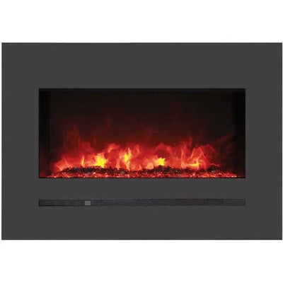 Sierra Flame Steel Front 26" Linear Wall Mount/Flush Mount Electric Fireplace WM-FML-26-3223-STL Fireplaces WM-FML-26-3223-STL Flame Authority