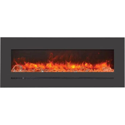 Sierra Flame Steel Front 26" Linear Wall Mount/Flush Mount Electric Fireplace WM-FML-26-3223-STL Fireplaces WM-FML-26-3223-STL Flame Authority