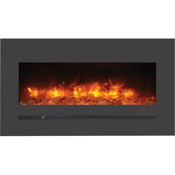 Sierra Flame Steel Front 26" Linear Wall Mount/Flush Mount Electric Fireplace WM-FML-26-3223-STL Fireplaces WM-FML-26-3223-STL Flame Authority