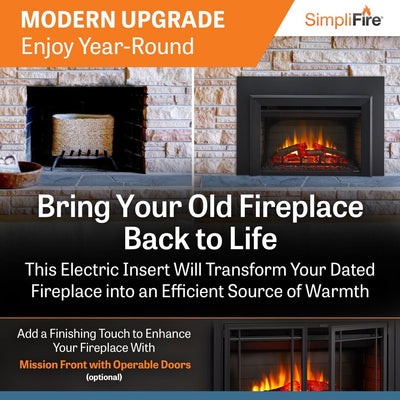 SimpliFire 25" Electric Insert Fireplace SF-INS25 Fireplaces SF-INS25 Flame Authority