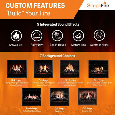 SimpliFire 36-inch Inception Traditional Electric Fireplace SF-INC36 Fireplaces SF-INC36 Flame Authority