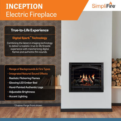 SimpliFire 36-inch Inception Traditional Electric Fireplace SF-INC36 Fireplaces SF-INC36 Flame Authority