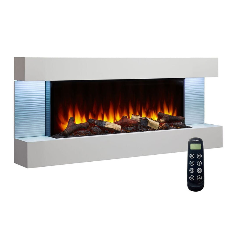 SimpliFire 50-Inch Format Floating Mantel Kit SF-FM50-WH Fireplace Accessories SF-FM50-WH Flame Authority