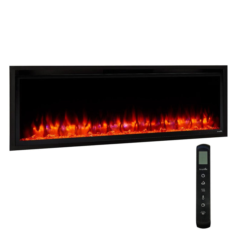 SimpliFire Allusion Platinum 50" Electric Fireplace SF-ALLP50-BK Fireplaces SF-ALLP50-BK Flame Authority