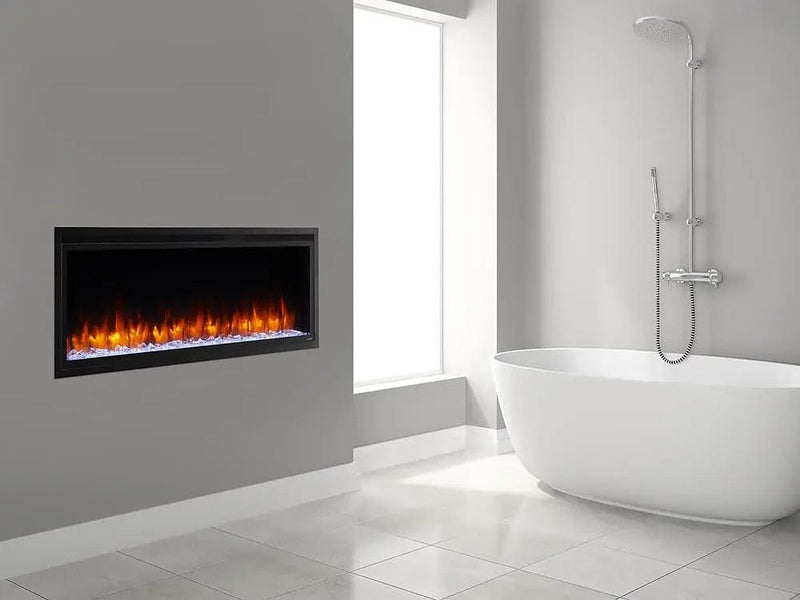 SimpliFire Allusion Platinum 60" Electric Fireplace SF-ALLP60-BK Fireplaces SF-ALLP60-BK Flame Authority