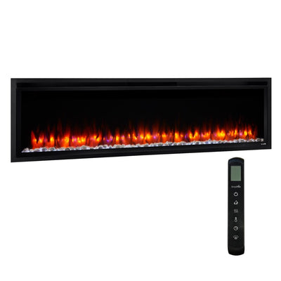 SimpliFire Allusion Platinum 60" Electric Fireplace SF-ALLP60-BK Fireplaces SF-ALLP60-BK Flame Authority